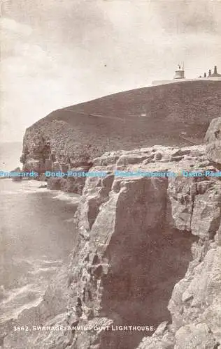 R322099 Swanage Amboss Point Leuchtturm Photochrom Sepiatone Serie