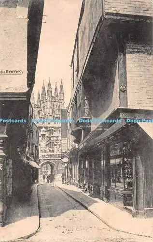 R322200 Canterbury Mercery Lane Postkarte 1925