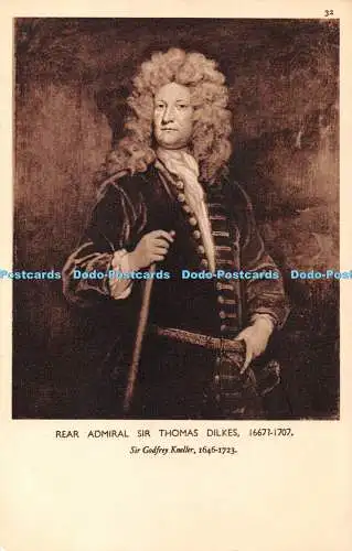 R324218 Konteradmiral Sir Thomas Dilkes 1677 1707 Sir Godfrey Kneller 1646 1723 N