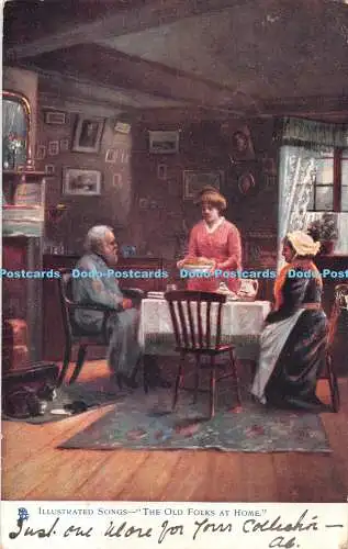 R324261 Illustrierte Lieder The Old Folks At Home Raphael Tuck and Sons Oilette Po