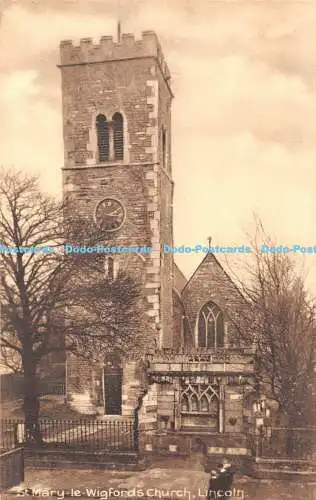 R324441 St Mary le Wigfords Church Lincoln J N Postkarte