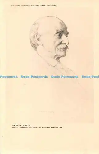 R324485 Thomas Hardy National Portrait Gallery 1922 Bleistiftzeichnung von 1919 von Wi