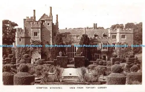 R326275 Compton Wynyates Blick vom Topiary Garden Postkarte