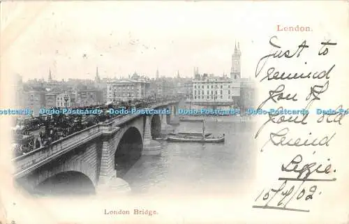 R326302 London London Bridge Postkarte 1902