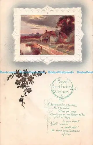 R324681 Beste Geburtstagswünsche W und K London E C Serie Nr 3289