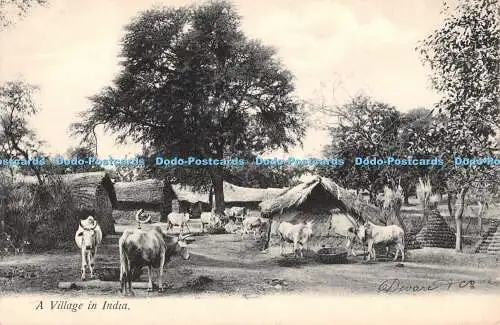 R326564 Ein Dorf in Indien Devare Postkarte