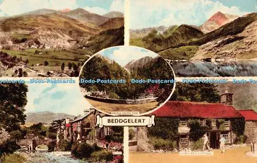 R326664 Beddgelert Aberglaslyn Pass Snowdon von Llyn Llydaw Llewelyn Cottage Ha