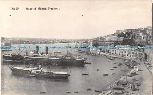 R326668 Malta Interior Grand Harbour Postkarte