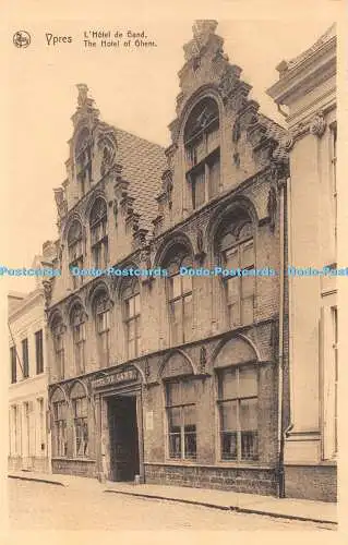 R324946 Ypern The Hotel of Gent Edouard Nels Ernest Thill Bruxelles O N I G Sit