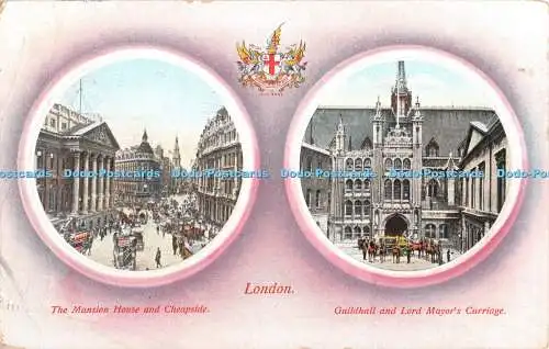 R326786 London The Mansion House and Cheapside Guildhall and Lord Mayor Carriage