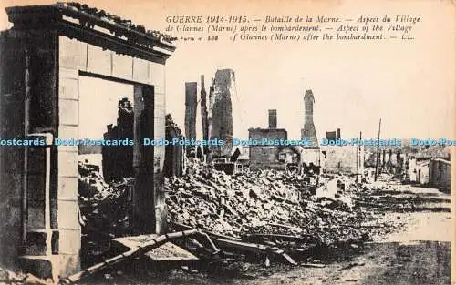 R328196 Guerre 1914 1915 Schraubstock Paris n 536 Aspekt des Dorfes Glannes Marne