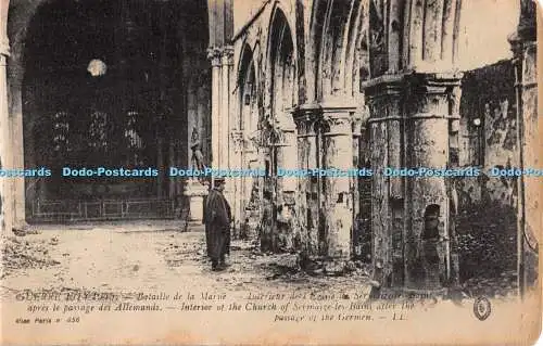 R328199 Guerre 1914 1915 Schraubstock Paris n 456 Innenraum der Kirche von Sermaize les