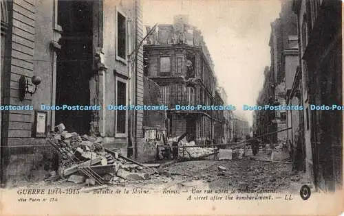 R328200 Guerre 1914 1915 Schraubstock Paris n 174 A Straße nach dem Bombardement LL Abgabe