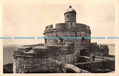 R327038 St. Mawes Castle from the E Ministry of Works Crown