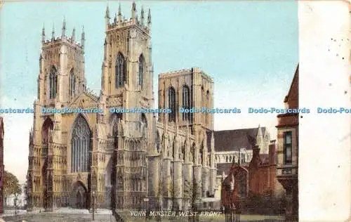 R328304 York Minster Westfront 1582 Postkarte 1906