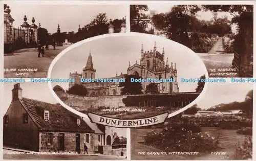 R325381 Dunfermline Dunfermline Abbey Louise Carnegie Gates Valentine RP Multi V