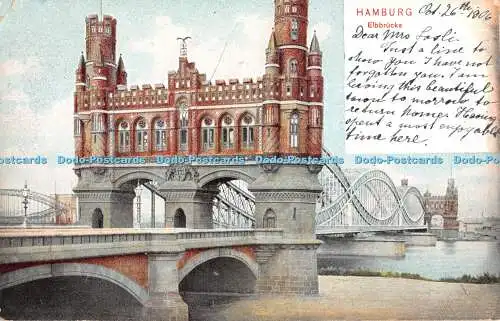 R327113 Hamburg Elbbrücke Dr Trenkler 1906