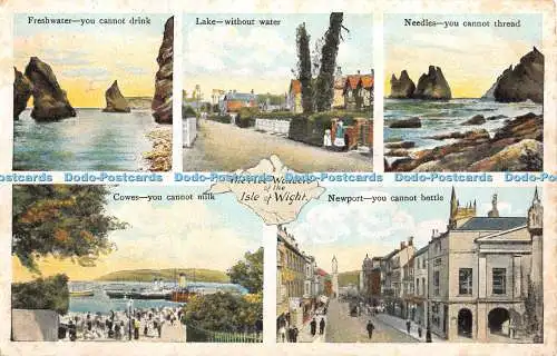 R328330 Die fünf Wunder der Isle of Wight Postkarte