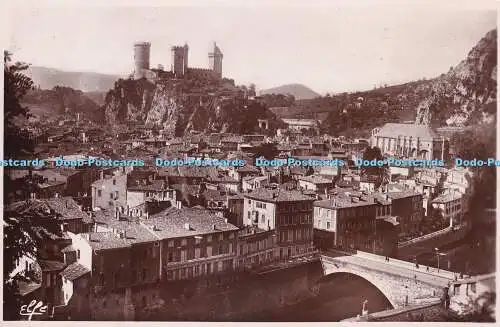 R325401 Foix Quartier du Pont L eglise et le Chateau Labouche Freres 1934