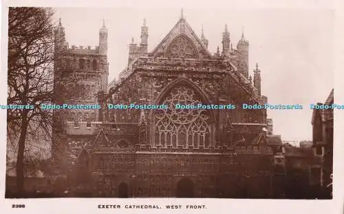 R325410 Exeter Cathedral West Front Kingsway Echtfoto Serie 1915