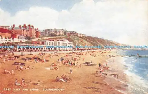 R327139 Bournemouth East Cliff and Sands Valentine Art Farbe Brian Gerald