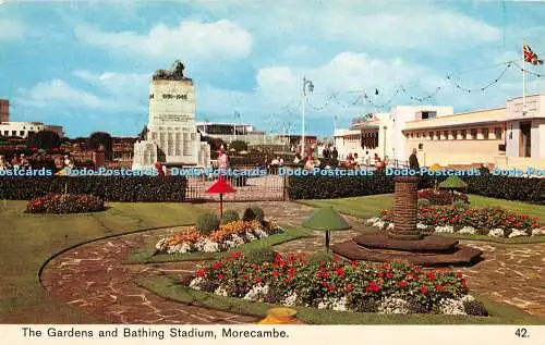 R327152 Morecambe The Gardens and Bathing Stadium Bamforth Color Gloss View Seri