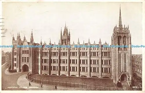 R327155 Aberdeen Marischal College Valentine Photo Brown 1950