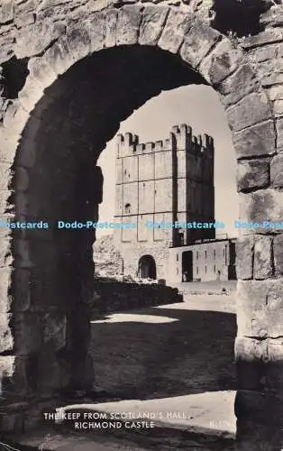 R325439 Richmond Castle The Keep From Scotland Hall Valentine RP 1964