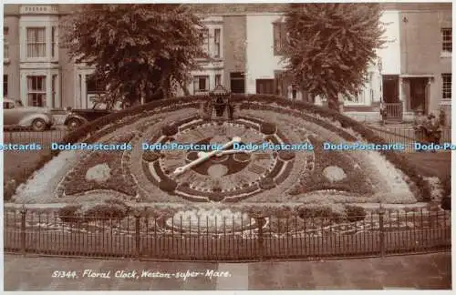 R327193 Weston Super Mare Floral Clock E A Sweetman RP