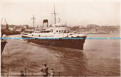 R325595 Cote D Azure Leaving Folkestone Shoesmith and Etheridge Norman RP 1954