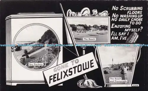 R325602 Gone to Felixstowe Spa Gardens The Beach and Promenade RP Multi View