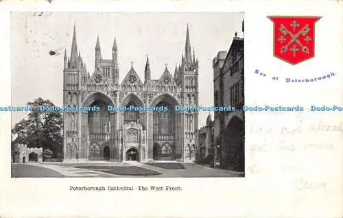 R328548 Peterborough Cathedral The West Front See of Peterborough Postkarte