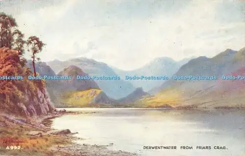 R328560 Derwentwater From Friars Crag A992 Kunst Farbe Postkarten E H Thompson A L