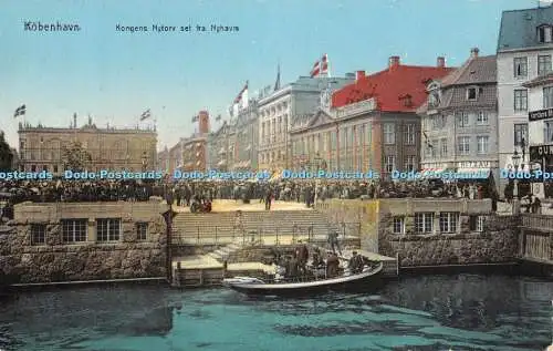 R327332 Kobenhavn Kongens Nytorv set fra Nytavm Postkarte