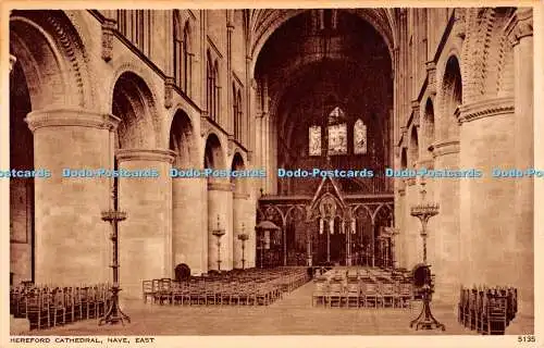 R327366 Hereford Cathedral Nave East Photochrom