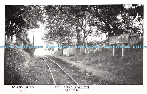 R330021 Peel Road Station Breese Stamp Co IOM Rly Serie Nr. 4 A Matthewman 1968