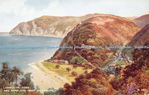 R327370 Lynmouth Tors and Foreland von Fairholme Valentine Art Farbe Brian Ger