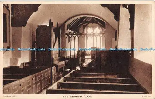 R330025 Oare The Church Tuck Postkarte 1951