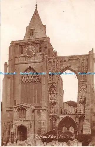 R328602 Croyland Abbey West Front RP Postkarte