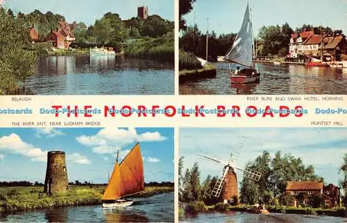 R330033 The Norfolk Broads Belaugh Huntset Mill The River Ant Near Ludham Bridge