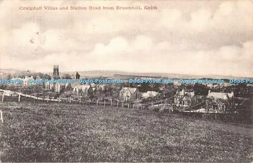 R330077 Keith Craigduff Villas and Station Road from Broomhill 1904