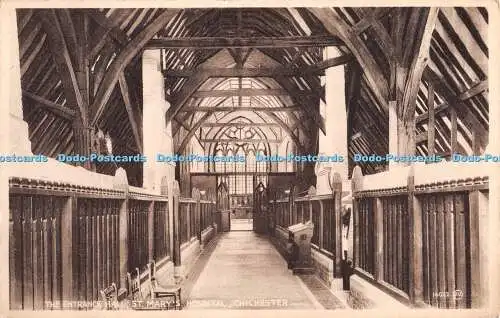 R327431 Chichester St Mary Hospital The Entrance Hall Valentine Sepiatype Serie