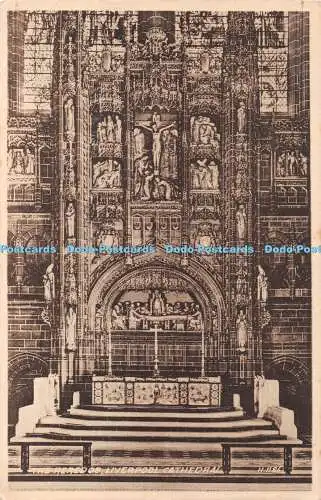 R328668 The Reredos Liverpool Cathedral H 1186 Sepiatype Postcard Valentine and