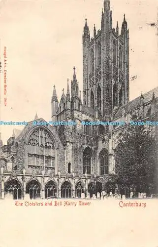 R328701 The Cloisters and Bell Harry Tower Canterbury Stengel and Co 1903