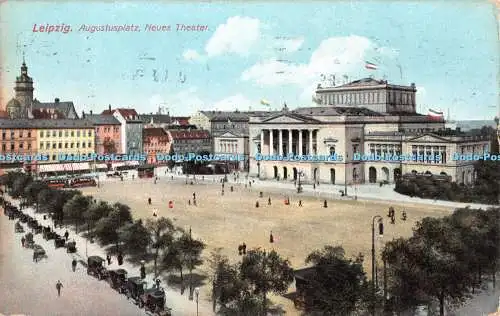 R327486 Leipzig Augustusplatz Neues Theater Karl Fickenscher 1911