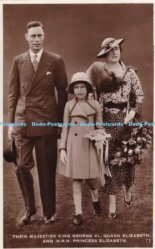 R325798 Ihre Majestäten König Georg VI Königin Elizabeth und S R H Prinzessin Elizab