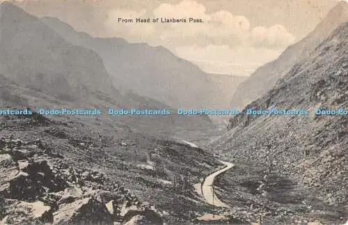 R330135 Postkarte vom Kopf des Llanberis Pass