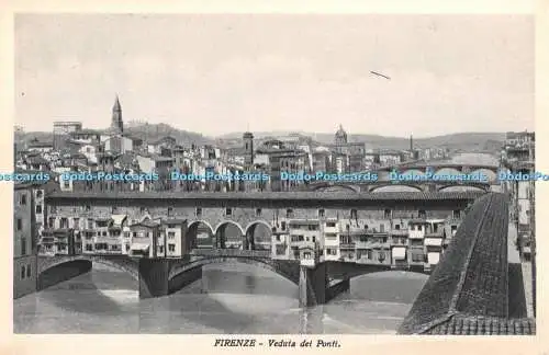 R330141 Firenze Veduta dei Ponti Postkarte