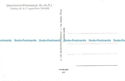 R328722 Express Querrien la Prenessaye C du N Champ de la 1e Erscheinung 15 8 165
