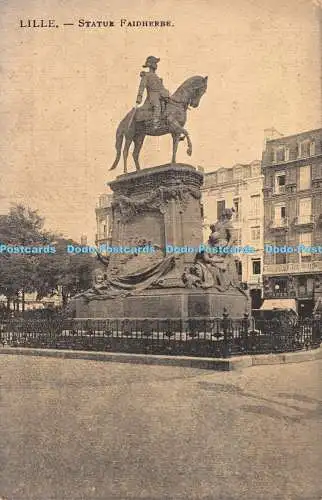 R330165 Lille Statue Faidherbe Postkarte